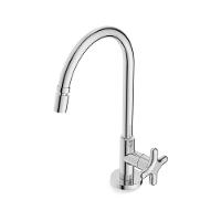 Torneira De Mesa Para Cozinha Bica Media Cross Cromado Celite  - 2