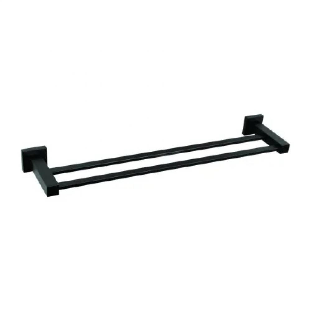 Toalheiro Linear Duplo C 34 Preto Matte Meber - 1