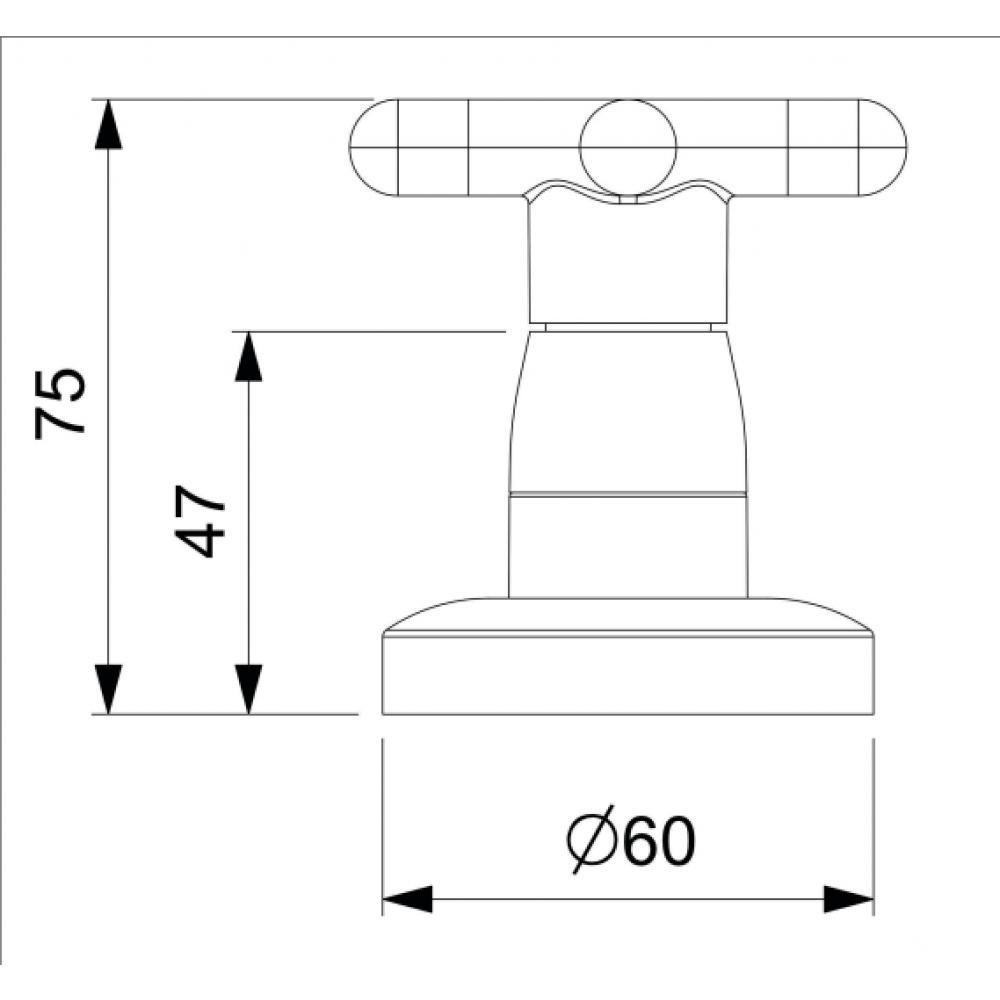 Acabamento De Registro Base Deca Cross 1/2, 3/4, 1 Cromado Celite - 4