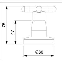 Acabamento De Registro Base Deca Cross 1/2, 3/4, 1 Cromado Celite - 4