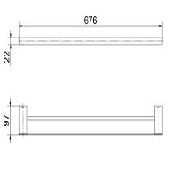 Porta Toalha Duplo Flat Cobre Escovado Docol - 2