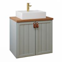 Gabinete Para Banheiro Com Lavatório Alure Pistache Freijo - 1