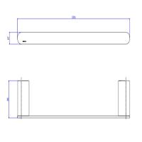 Toalheiro Versa Black Noir Deca 30cm - 2