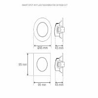 Smart Spot Wi-Fi Led Quadrado Tek RGB+CCT Taschibra 5W - 4