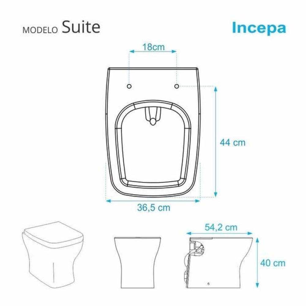 Assento Sanitário De Amortecido Suite Branco Incepa - 7