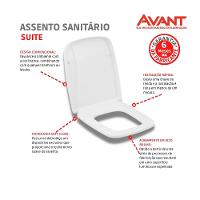 Assento Sanitário De Amortecido Suite Branco Incepa - 6
