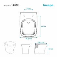 Assento Sanitário De Amortecido Suite Branco Incepa - 7