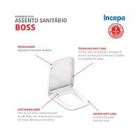 Assento Sanitário Amortecido Polipropileno Boss Branco Incepa