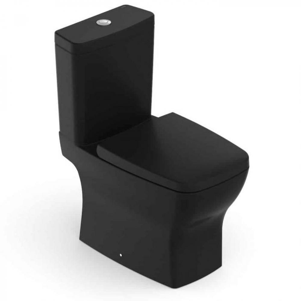 Kit Vaso Sanitário Com Caixa Acoplada Assento Termofixo E Acessórios De Instalação Boss Matte Black Celite - 1