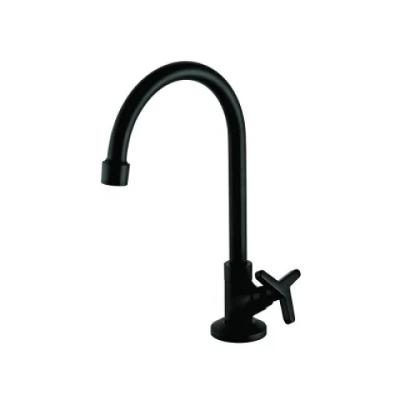 Torneira Para Lavatório De Mesa 1188 15 Bica Alta 1/4v Preto Matte Meber