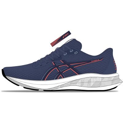 Tênis ASICS Raiden 5 - Feminino - Azul/Rosa