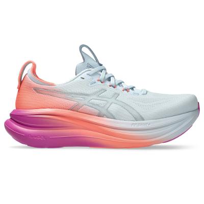 Tênis ASICS GEL Nimbus 28 - Feminino - Azul/Rosa