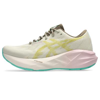 Tênis ASICS Novablast 5 TR - Feminino - Cinza/Verde