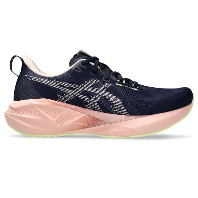 Tênis ASICS Novablast 5 - Feminino - Azul/Rosa