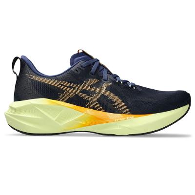 Tênis ASICS Novablast 5 - Masculino - Azul/Laranja