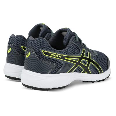 Tênis ASICS Buzz 4 - Infantil - Cinza/Amarelo