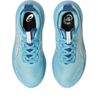 Tênis ASICS GEL-Nimbus 27 - Feminino - Azul/Bege