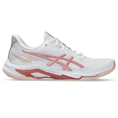 Tênis ASICS Netburner Ballistic Ff 4 - Feminino - Branco/Rosa