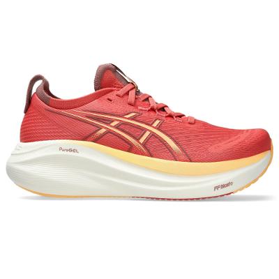 Tênis ASICS GEL-Nimbus 27 - Feminino - Rosa/Laranja