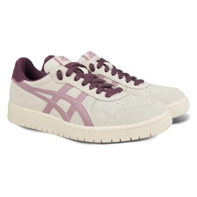 Tênis ASICS Japan S Camurca - Feminino - Bege/Roxo
