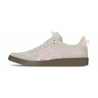 Tênis ASICS Japan S Camurca - Feminino - Cinza/Rosa