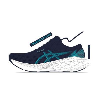 Tênis ASICS Novablast 5 GS - Infantil - Azul/Azul