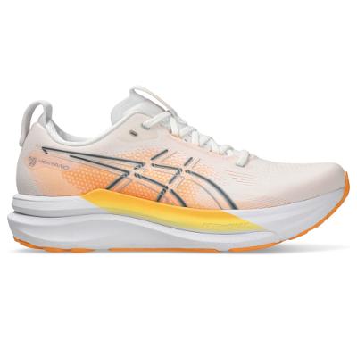 Tênis ASICS GEL-Kayano 33 - Masculino - Branco/Laranja