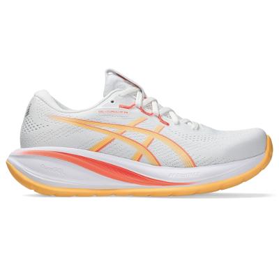 Tênis ASICS GEL-Cumulus 28 - Feminino - Branco/Laranja
