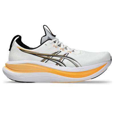 Tênis ASICS GEL Nimbus 28 - Masculino - Branco/Laranja