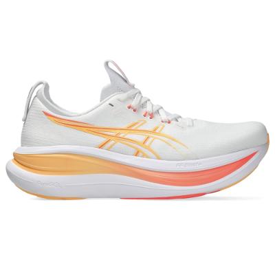 Tênis ASICS GEL Nimbus 28 - Feminino - Branco/Rosa