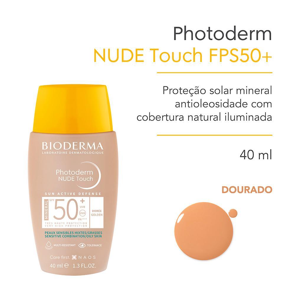 Bioderma Photoderm Nude Touch Protetor Solar Facial Matte FPS50+ Dourado 40ml - 2
