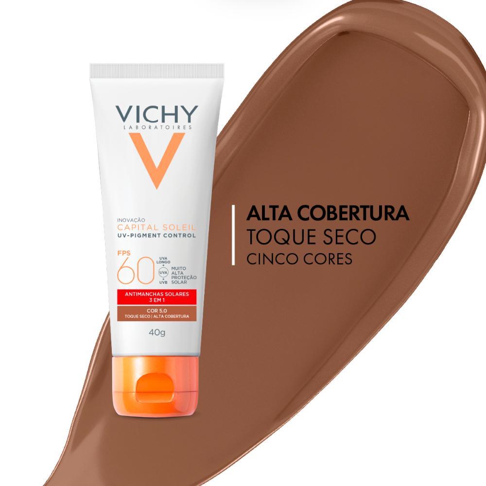 Vichy Capital Soleil UV-Pigment Control FPS 60 5.0 Protetor Solar Facial Antimanchas 40g - 6