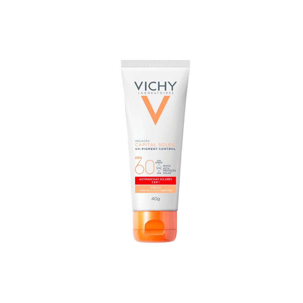Vichy Capital Soleil UV-Pigment Control FPS60 2.0 Protetor Solar Facial Antimanchas 40g - 1
