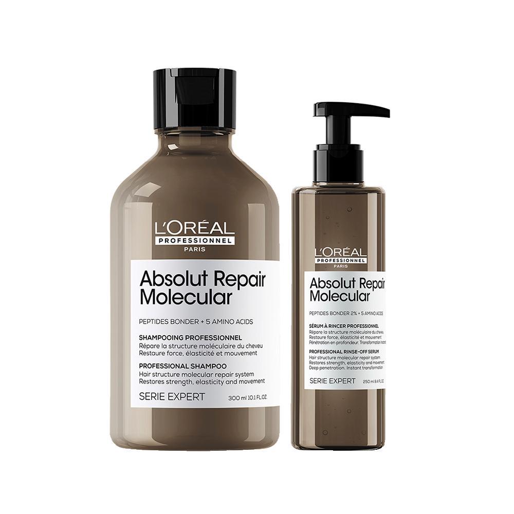 Kit L'Oréal Professionnel Absolut Repair Molecular – Shampoo 300ml e Sérum 250ml - 1