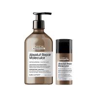 Kit L'Oréal Professionnel Absolut Repair Molecular – Shampoo 500ml e Leave-in 100ml - 1