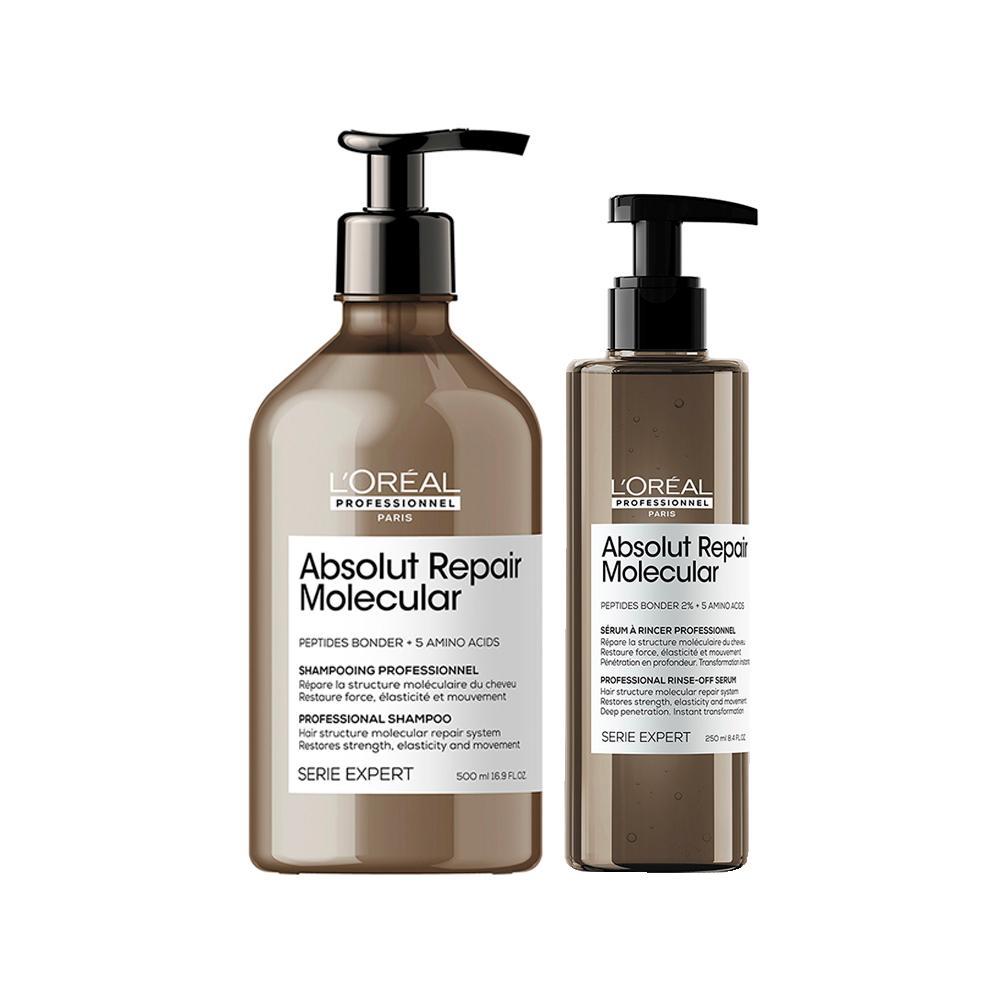 Kit L'Oréal Professionnel Absolut Repair Molecular – Shampoo 500ml e Sérum 250ml - 1