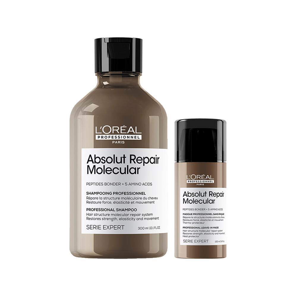 Kit L'Oréal Professionnel Absolut Repair Molecular – Shampoo 300ml e Leave-in 100ml - 1