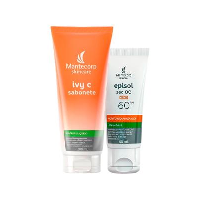 Kit Facial Mantecorp - Prot Solar FPS60 Claro e Sabonete Líq