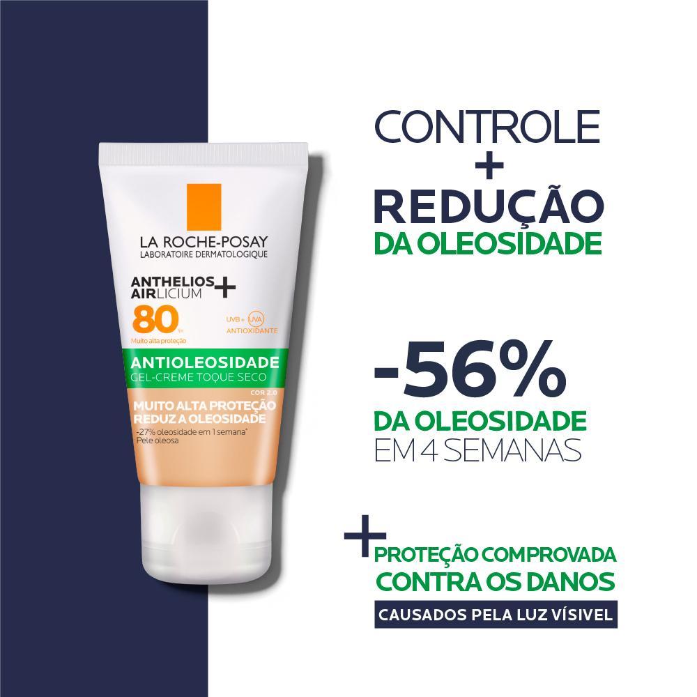 La Roche-Posay Anthelios Airlicium FPS 80 2.0 Protetor Solar Facial Antioleosidade 40g - 3