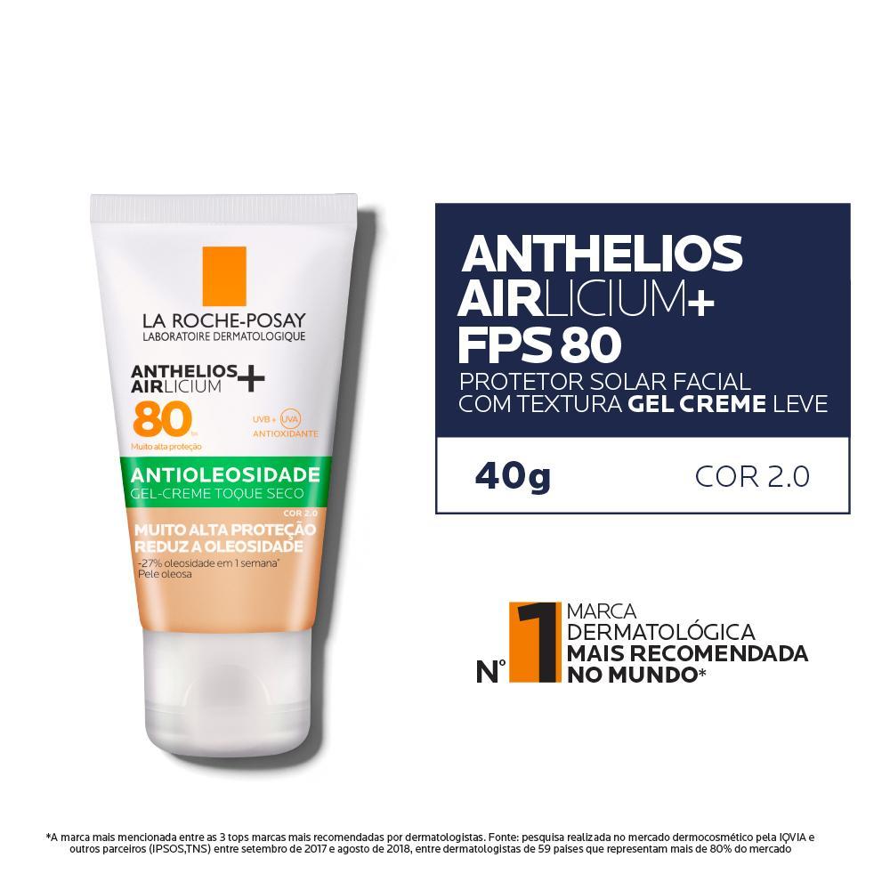 La Roche-Posay Anthelios Airlicium FPS 80 2.0 Protetor Solar Facial Antioleosidade 40g - 5