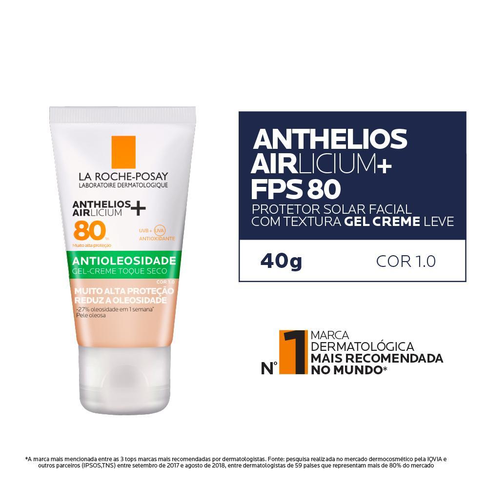 La Roche-Posay Anthelios Airlicium FPS80 1.0  Protetor Solar Facial Antioleosidade 40g - 5