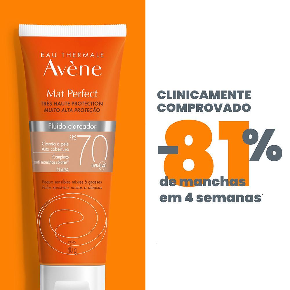 Avène Eau Thermale Mat Perfect FPS70 Clara Protetor Solar Facial Clareador 40g - 4