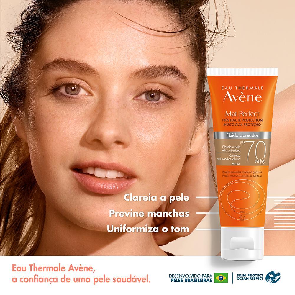 Avène Eau Thermale Mat Perfect FPS70 Média Protetor Solar Facial Clareador 40g - 3