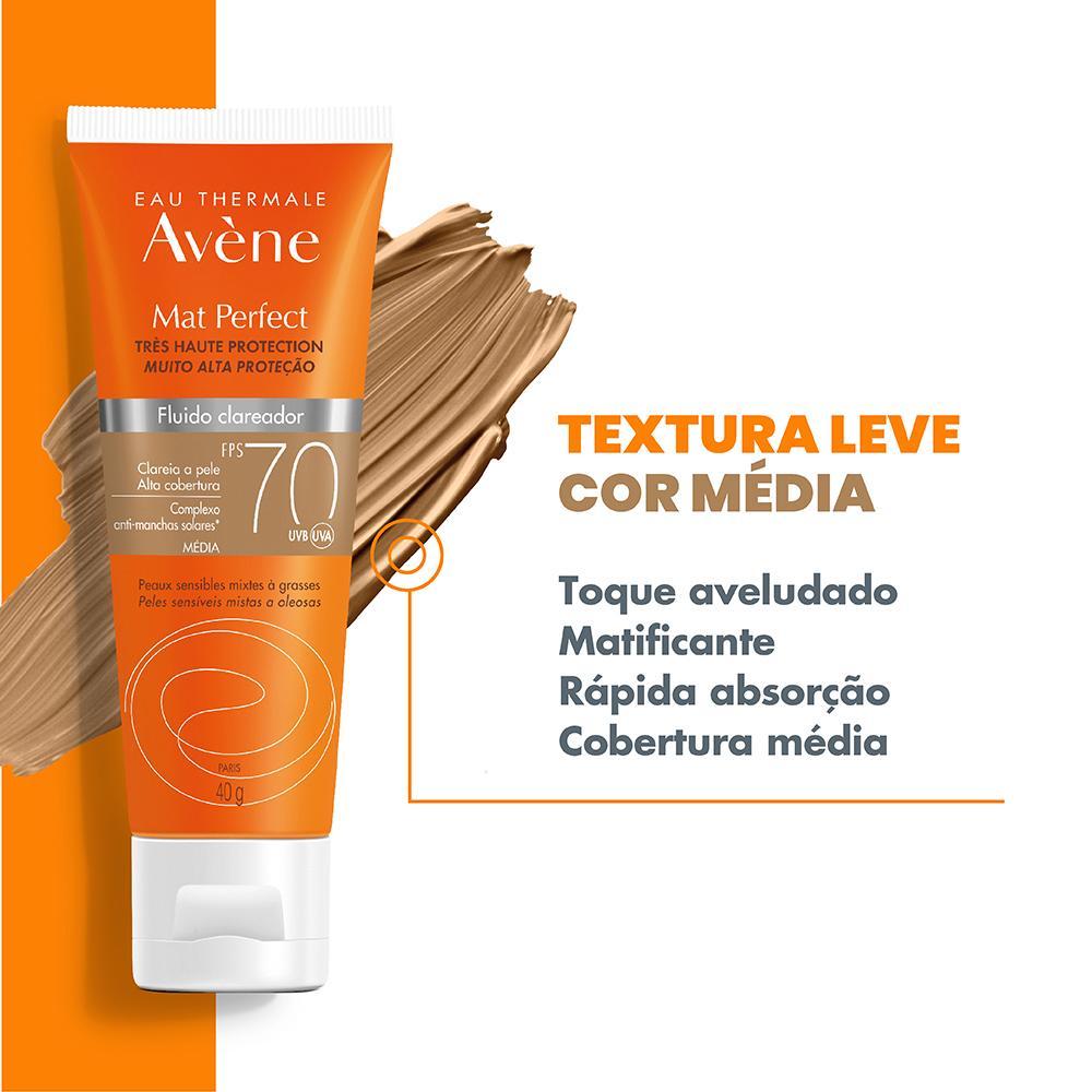 Avène Eau Thermale Mat Perfect FPS70 Média Protetor Solar Facial Clareador 40g - 6