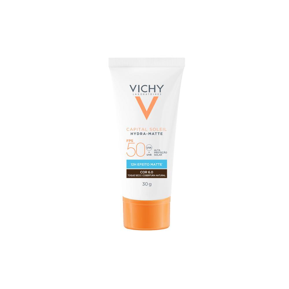 Vichy Capital Soleil Hydra-Matte Protetor Solar Facial FPS 50 Cor 6.0 30g - 1