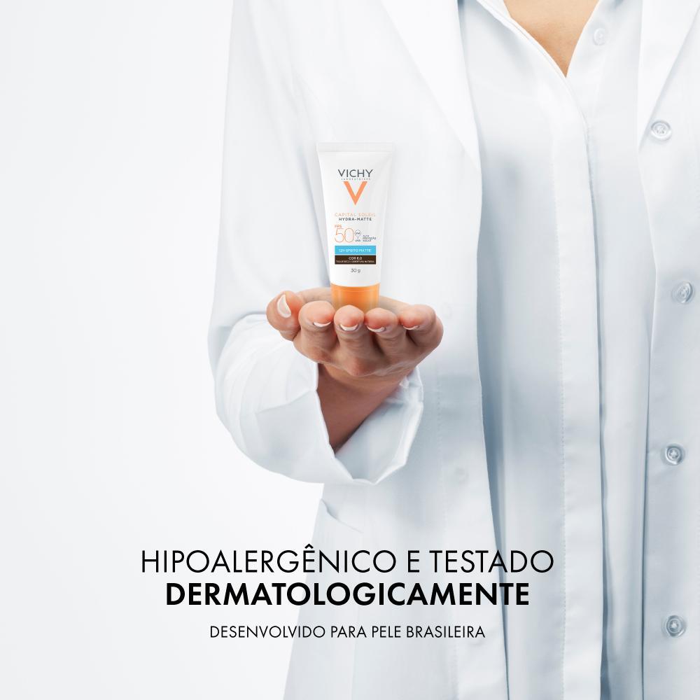 Vichy Capital Soleil Hydra-Matte Protetor Solar Facial FPS 50 Cor 6.0 30g - 4
