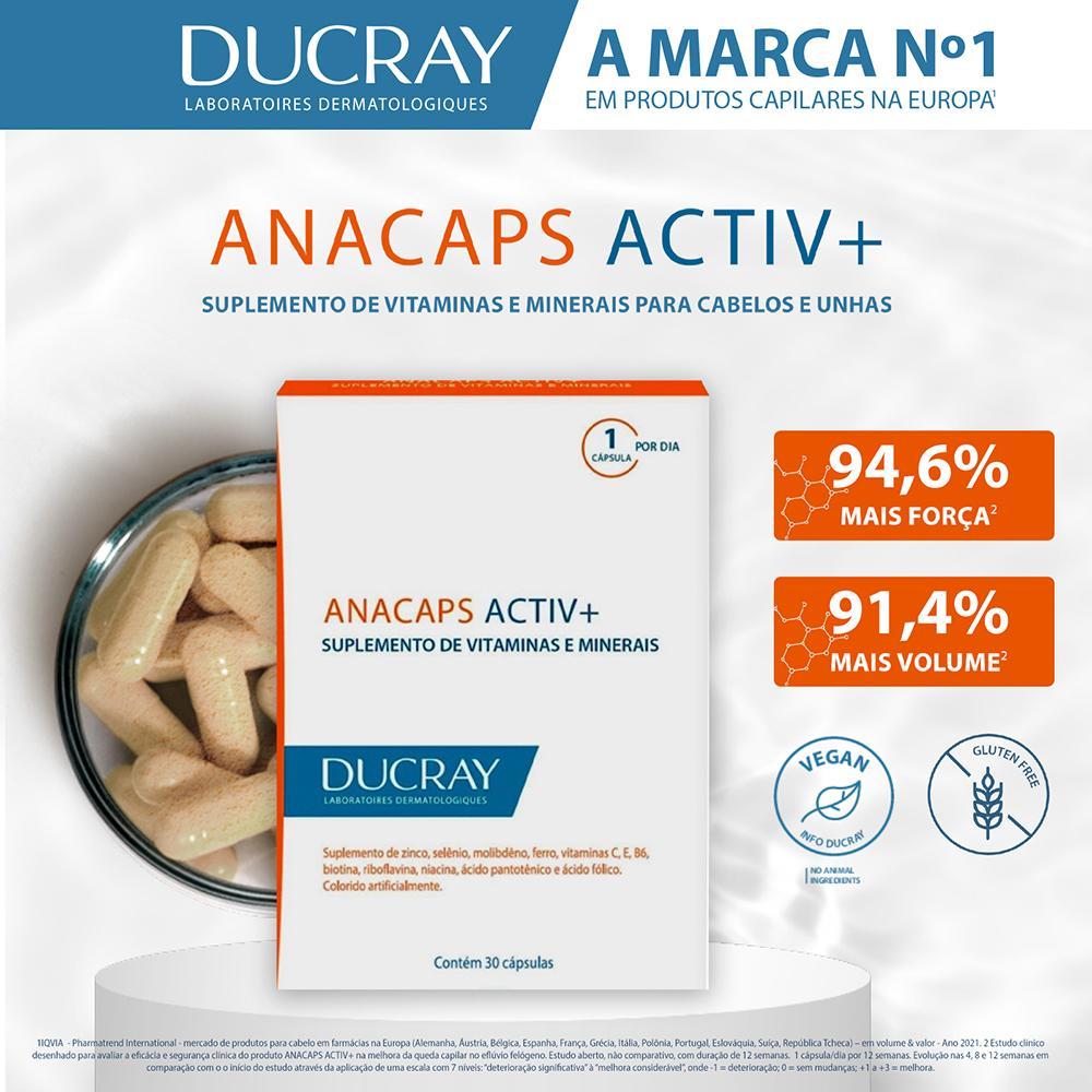 Ducray Anacaps ACTIV+ Suplemento Alimentar para Cabelos e Unhas 30 Cápsulas - 4