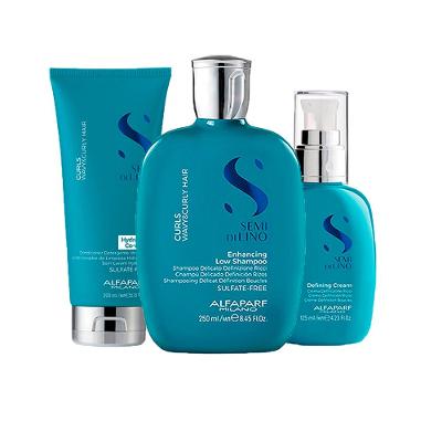 Kit Alfaparf Milano Professional Semi Di Lino Curls - Shampoo e Condicionador e Creme de Definição