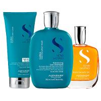 Kit Alfaparf Milano Professional Semi Di Lino Curls - Shampoo e Condicionador e Óleo - 1