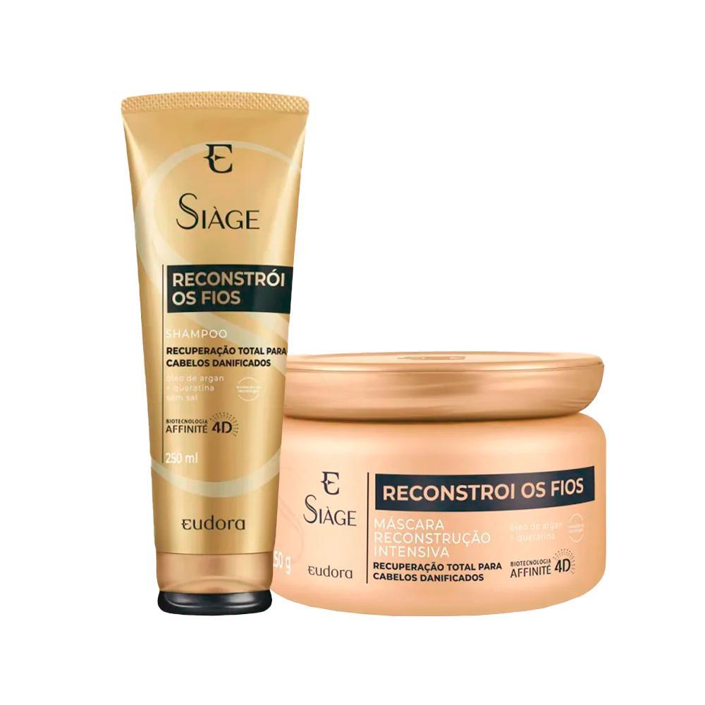 Kit Eudora Siáge Reconstrói os Fios 4D - Shampoo e Máscara - 1